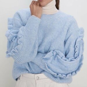 Zara Women’s Flounce Knit Sweater